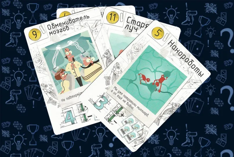 Игровое поле настольной игры Нефариус, жетоны очков и шпионов