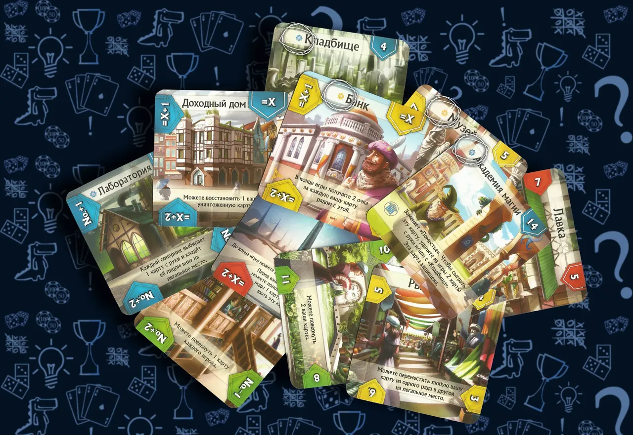 Игровые символы и обозначения в настольной игре Зодчие, правила