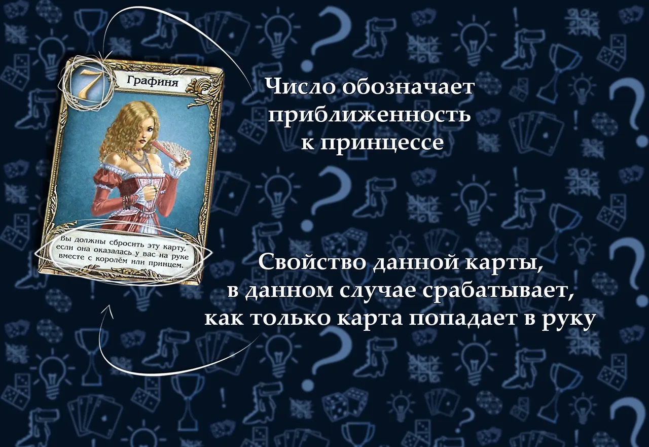 Игровая карта с показателем приближенности к принцессе в Тайном послании