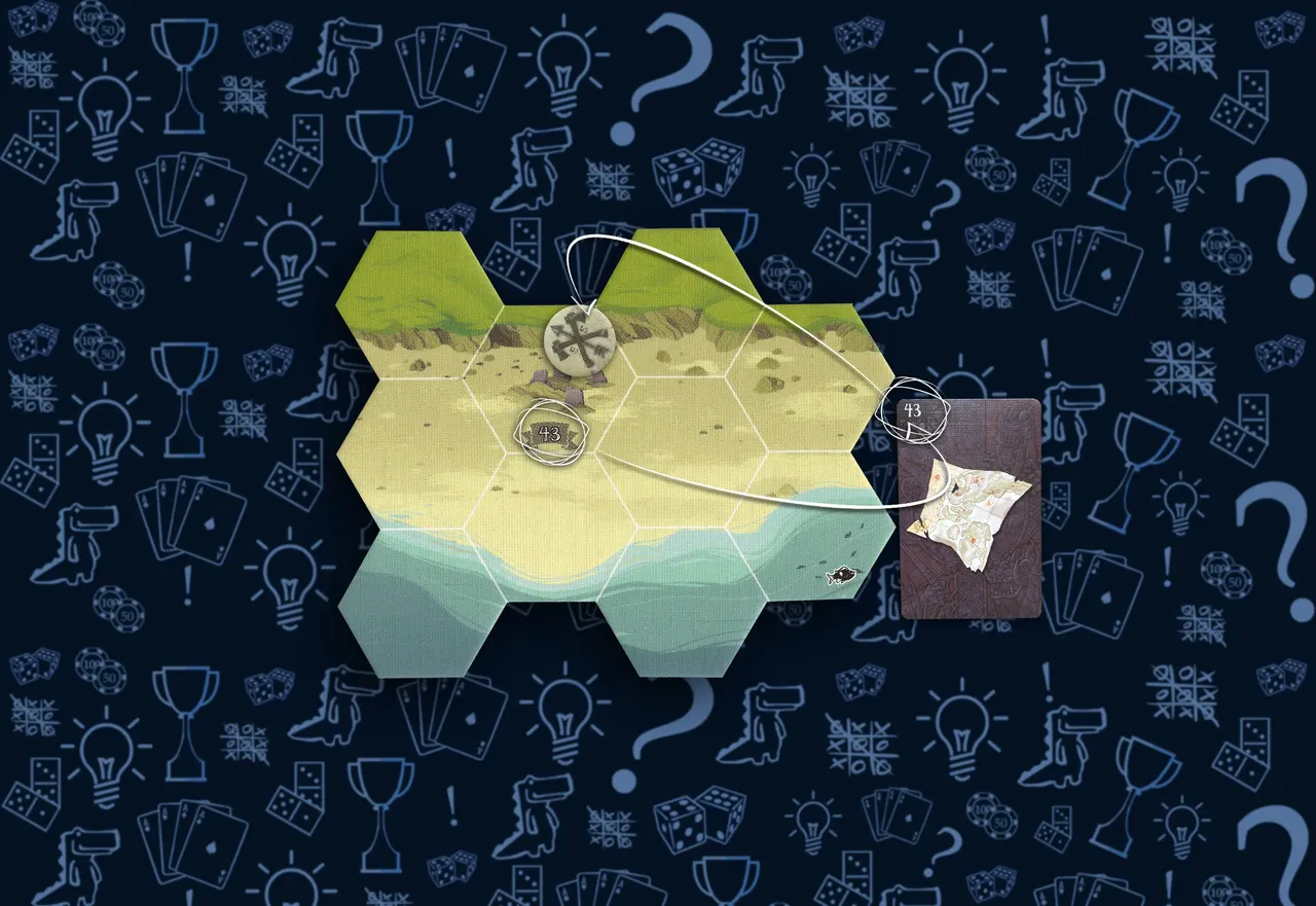 Игровое поле с фрагментами для исследования в настольной игре Остаться в живых Неизведанные земли