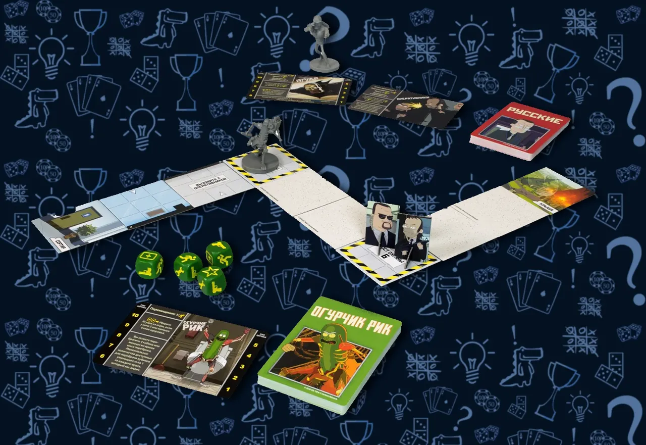Игровой процесс настольной игры Рик и Морти Огурчик Рик
