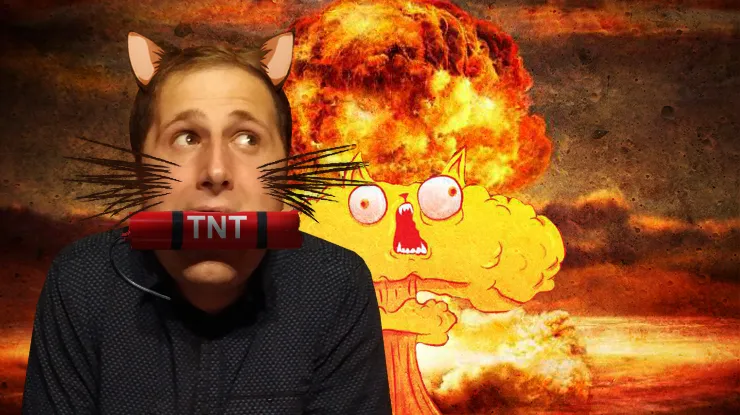 Настольная игра Взрывные котята, коробка с игрой