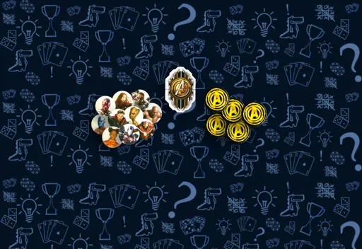 Различные жетоны в настольной игре Мстители Война бесконечности