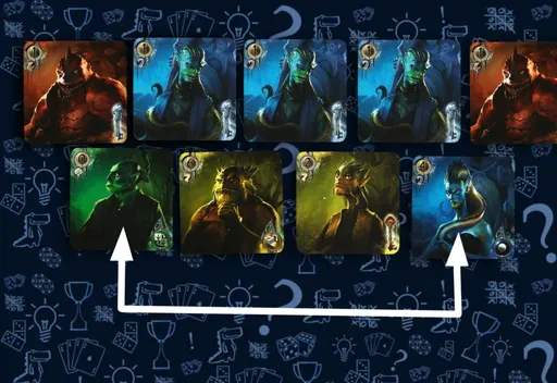 Настольная игра Повелители Бездны, рокировка карт