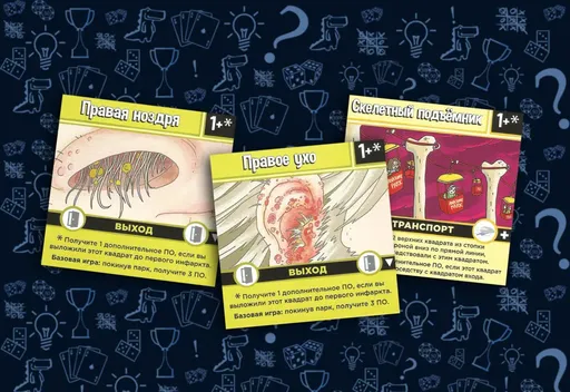 Настольная игра Рик и Морти: Анатомический парк, квадраты выхода