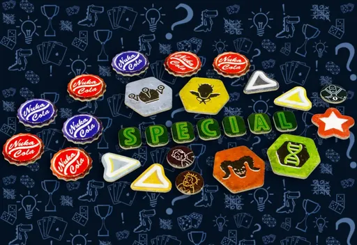 Настольная игра Fallout, содержимое коробки