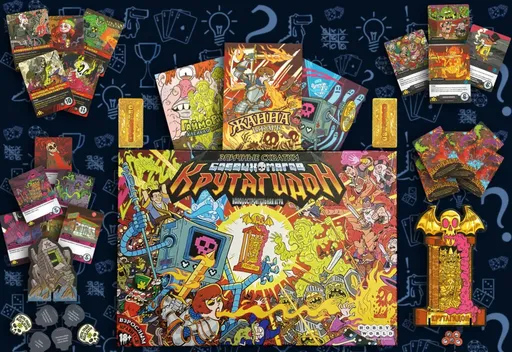 Настольная игра Эпичные схватки боевых магов: Крутагидон, содержимое коробки