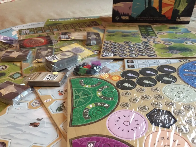 Остаться в живых Неизведанные земли - компоненты и поле игры