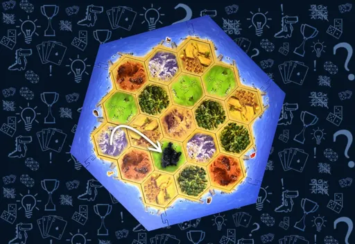 Catan (Колонизаторы) - фишка разбойника на гексе