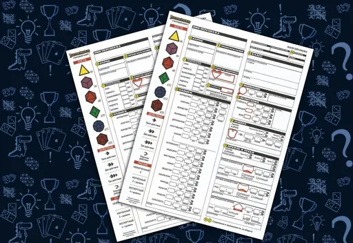 Pathfinder стартовый набор - бланк с характеристиками персонажа