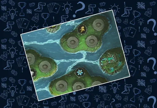 Костер - игровое поле с островами и путями