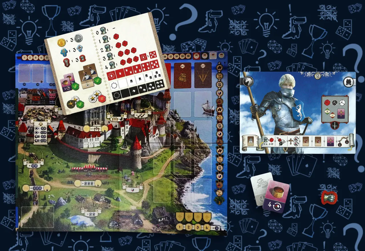 История рыцаря - карта города с кварталами и окрестностями